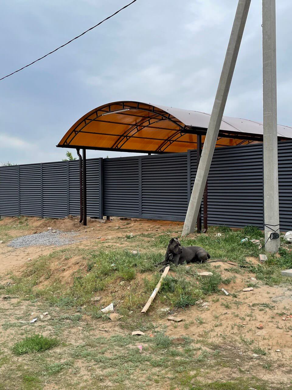 Забор из ламелей еврожалюзи 24м RAL7024 Серый Графит МАТТЕ фото 1 в Ростове-на-Дону