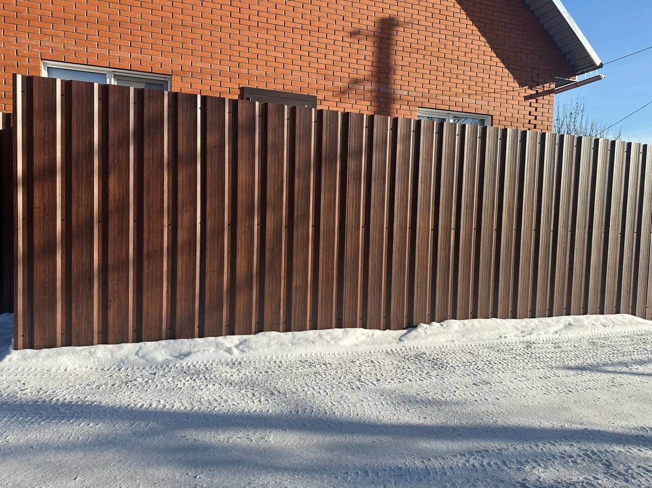Забор из профнастила НС-21 22м Античное Дерево Принтек фото 4 в Ростове-на-Дону