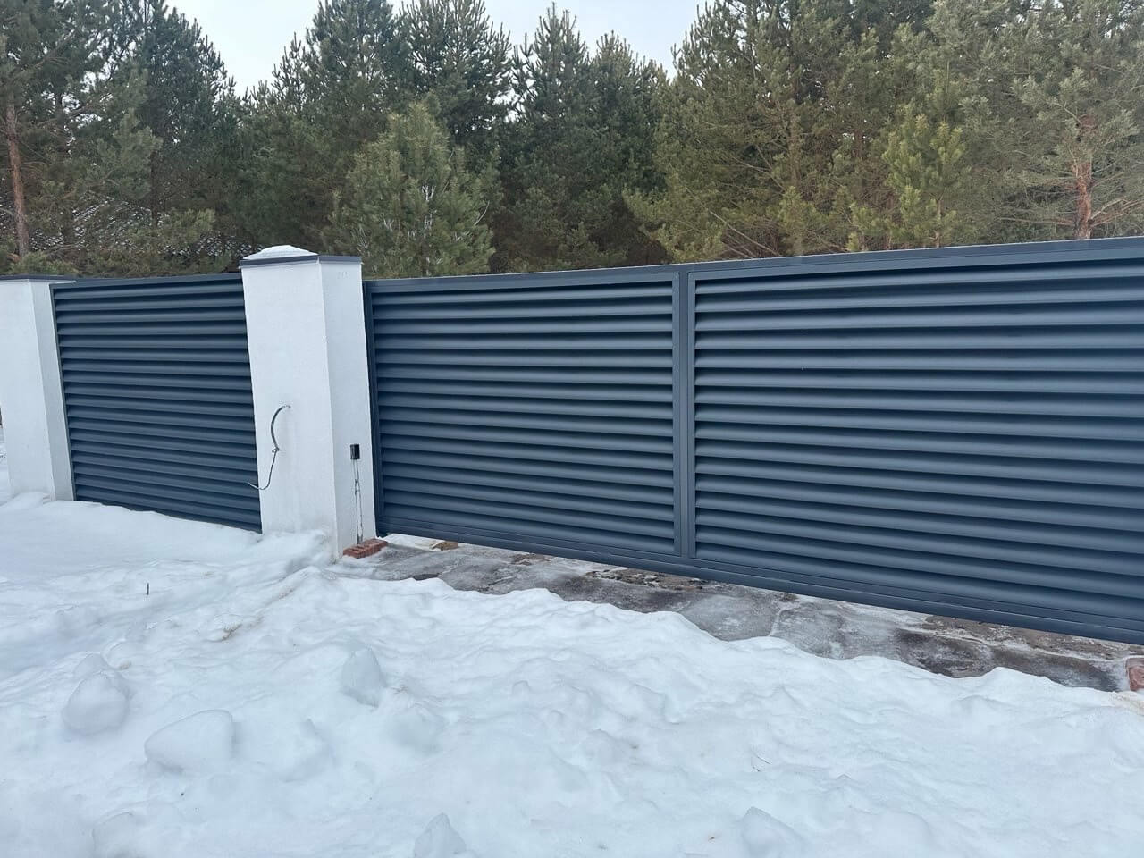 Забор-жалюзи 76м RAL7024/7024 Серый Графит двусторонний МАТТЕ в Ростове-на-Дону